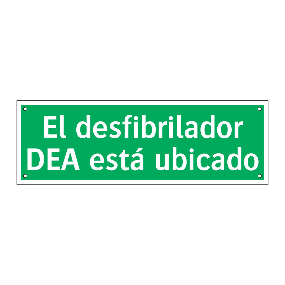 El desfibrilador DEA está ubicado