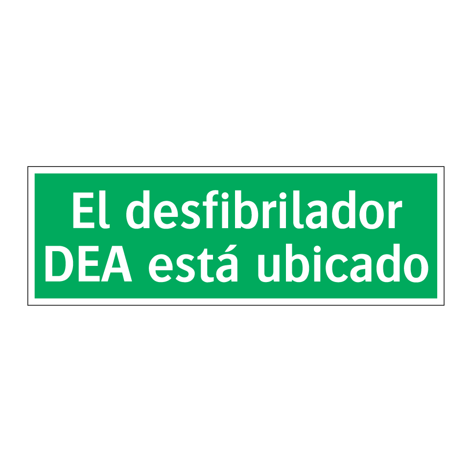 El desfibrilador DEA está ubicado
