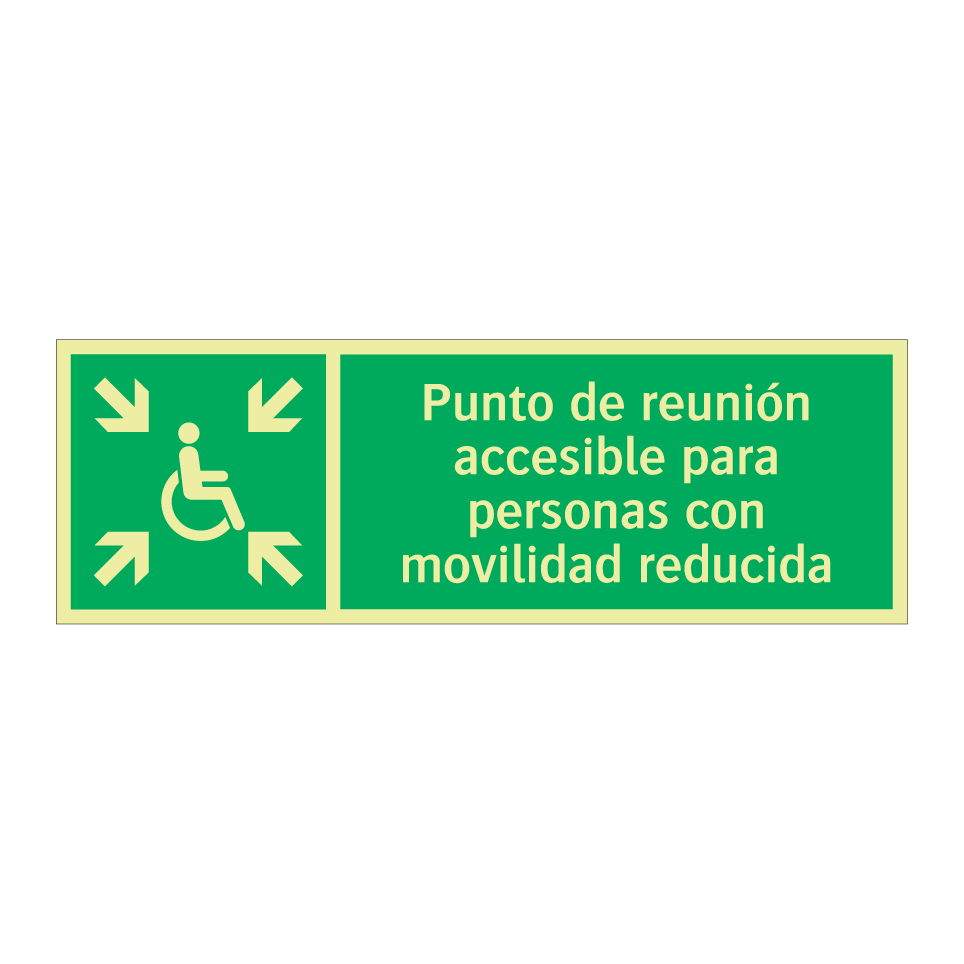 Punto de reunión accesible para personas con movilidad reducida