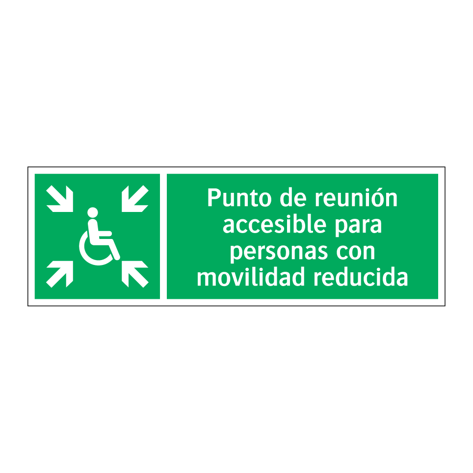 Punto de reunión accesible para personas con movilidad reducida