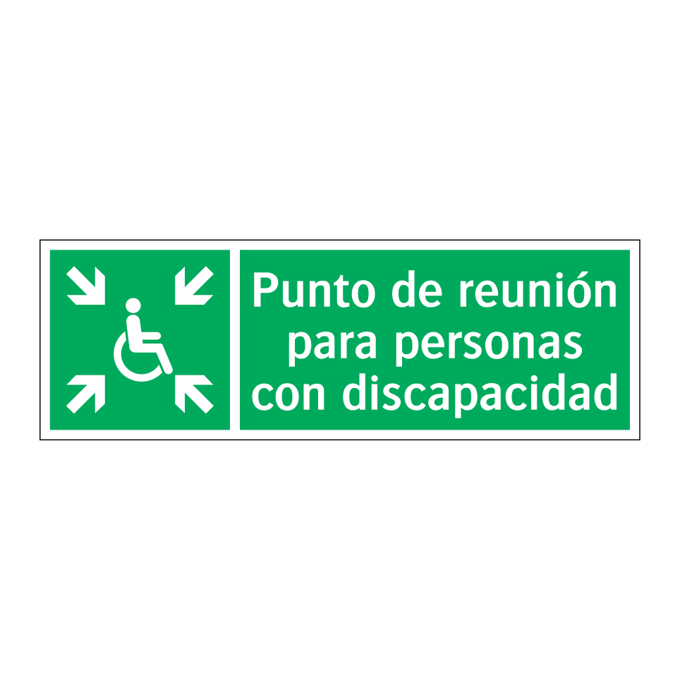 Punto de reunión para personas con discapacidad