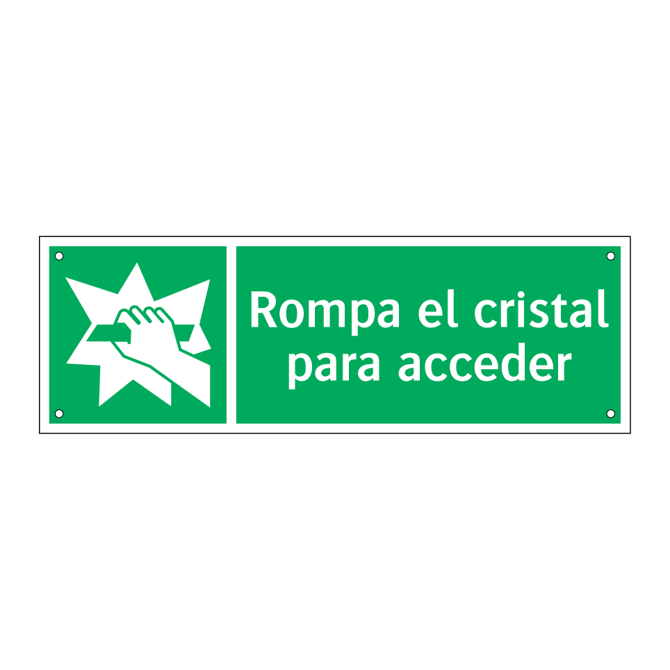 Rompa el cristal para acceder