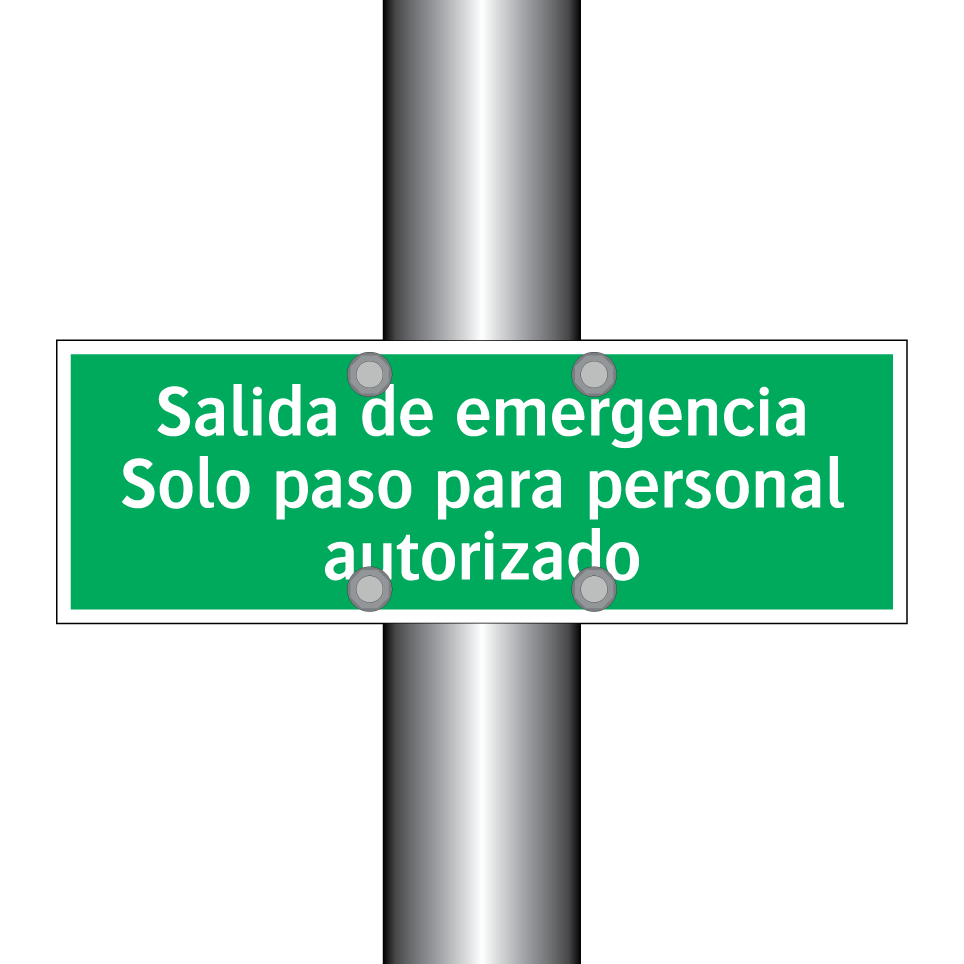 Salida de emergencia Solo paso para personal autorizado