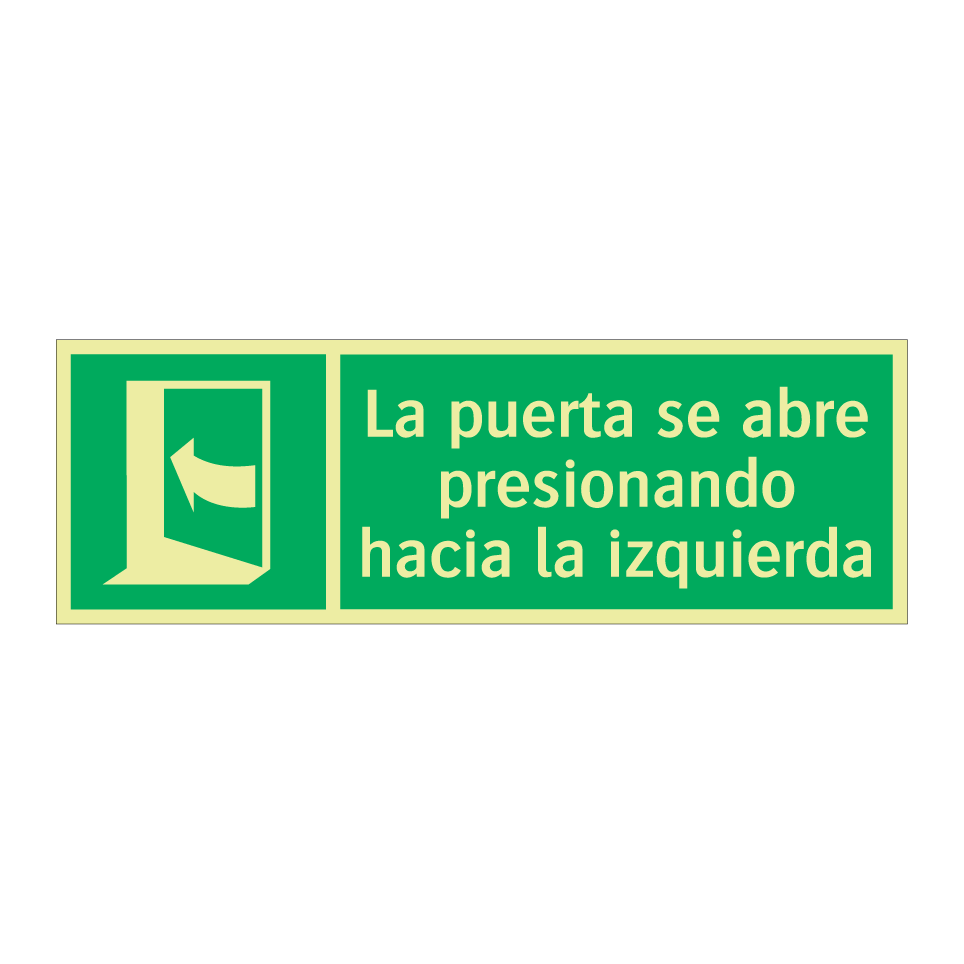 La puerta se abre presionando hacia la izquierda