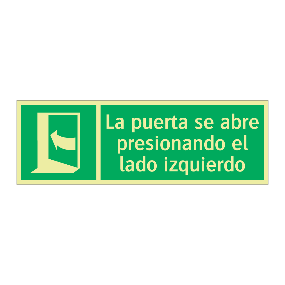 La puerta se abre presionando el lado izquierdo