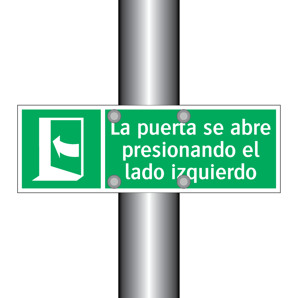 La puerta se abre presionando el lado izquierdo