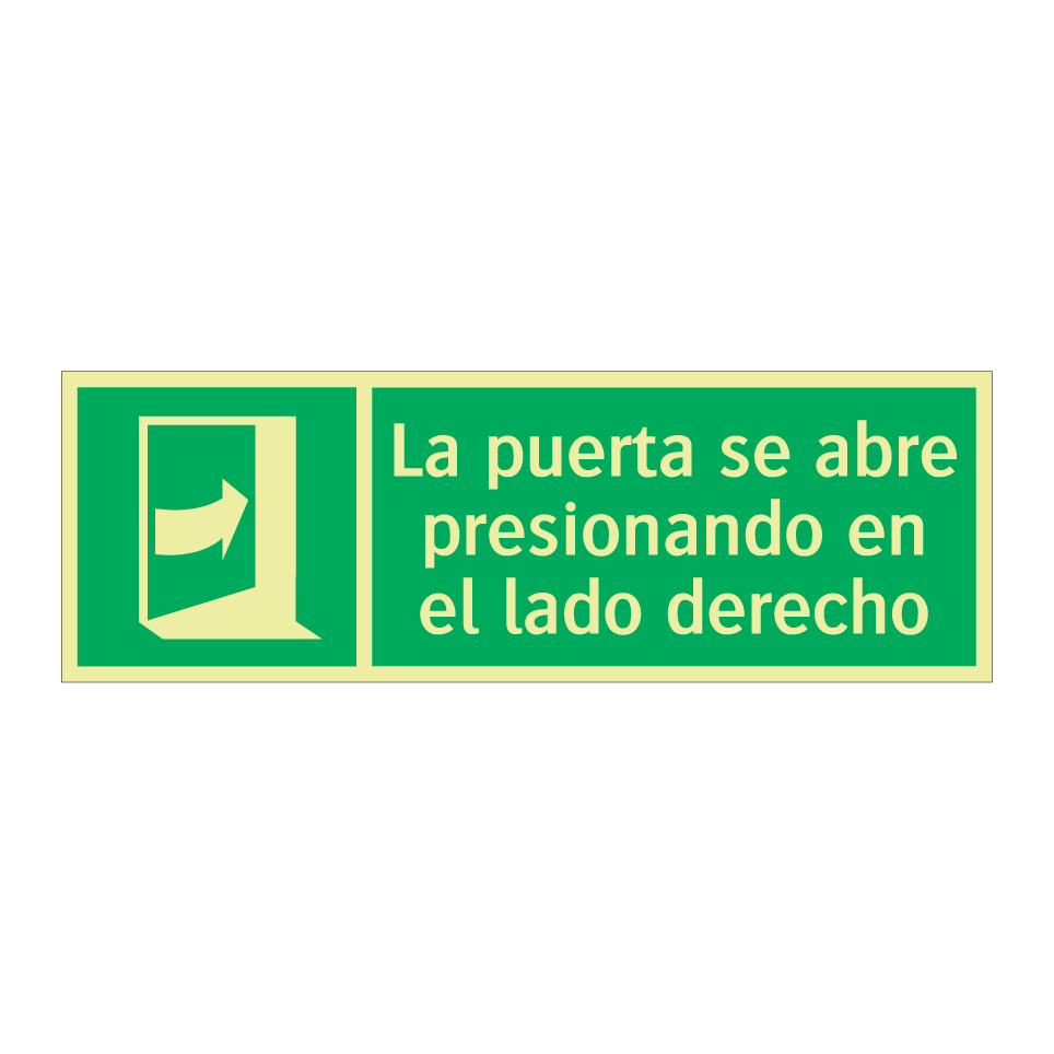 La puerta se abre presionando en el lado derecho