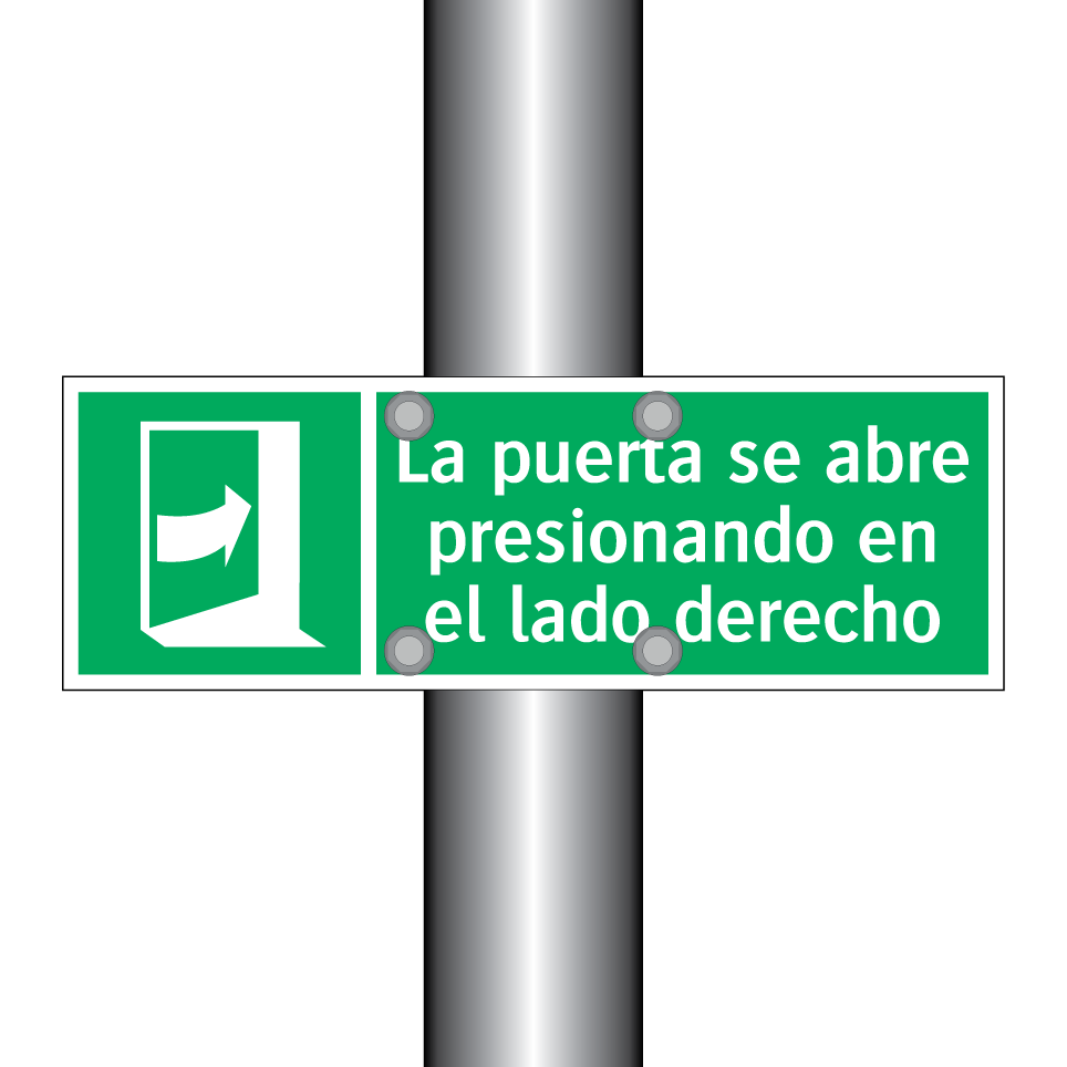 La puerta se abre presionando en el lado derecho
