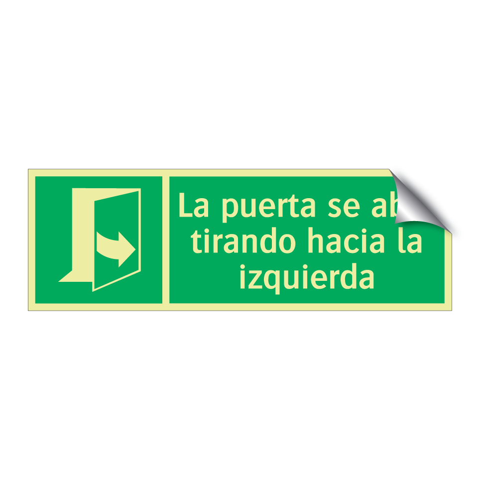 La puerta se abre tirando hacia la izquierda
