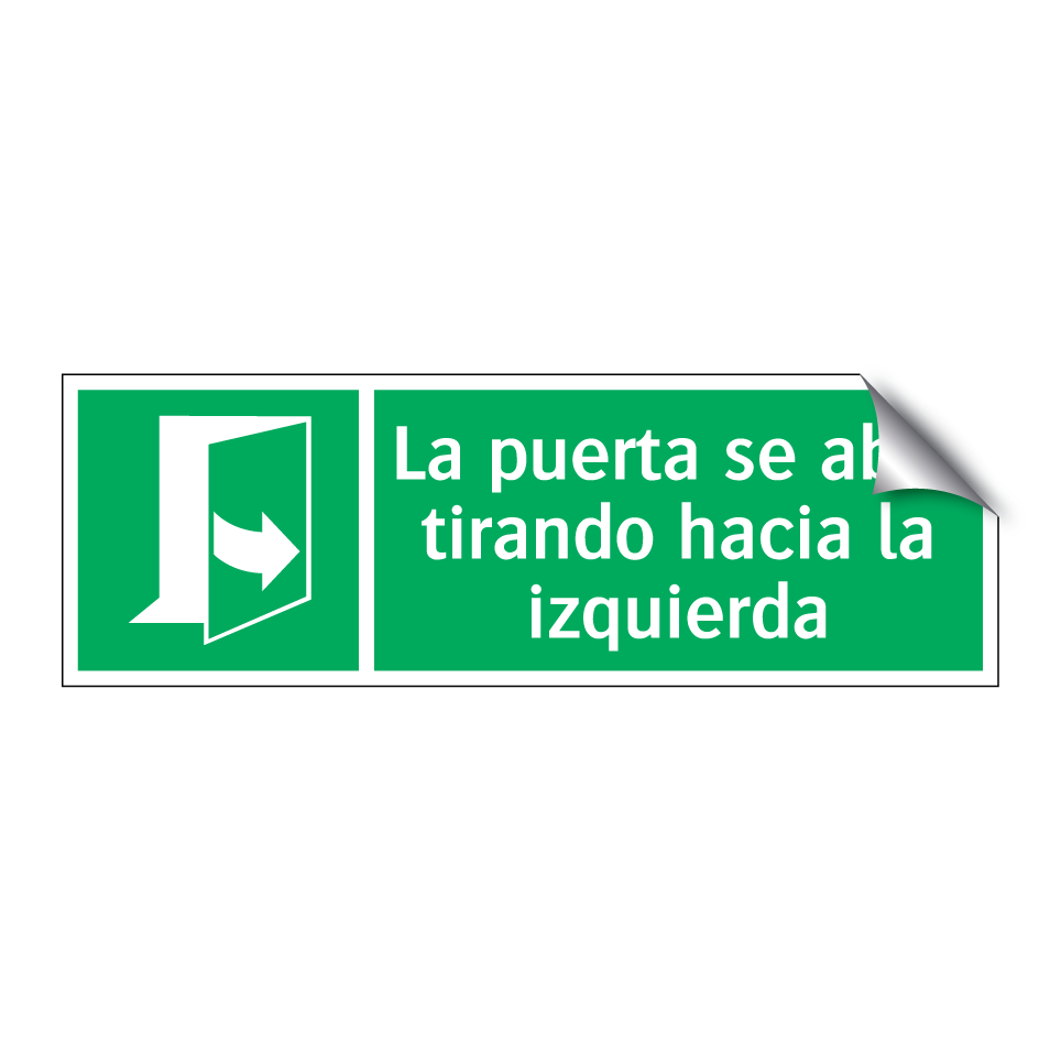 La puerta se abre tirando hacia la izquierda