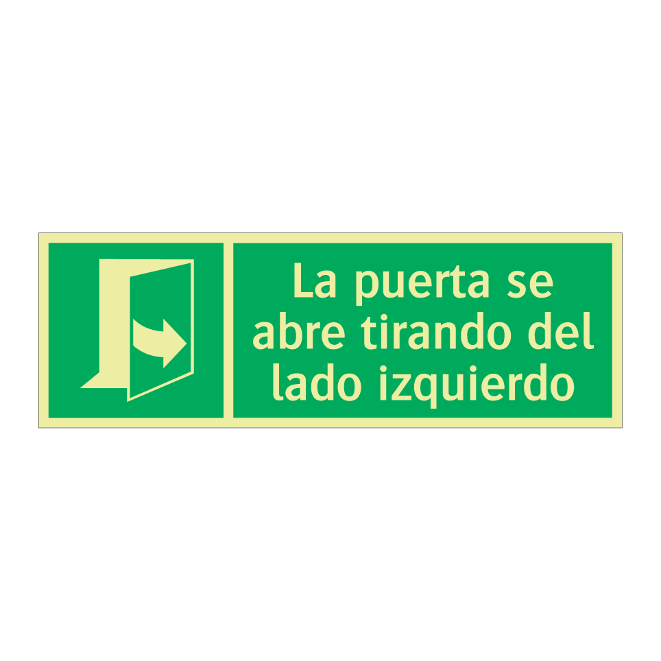 La puerta se abre tirando del lado izquierdo
