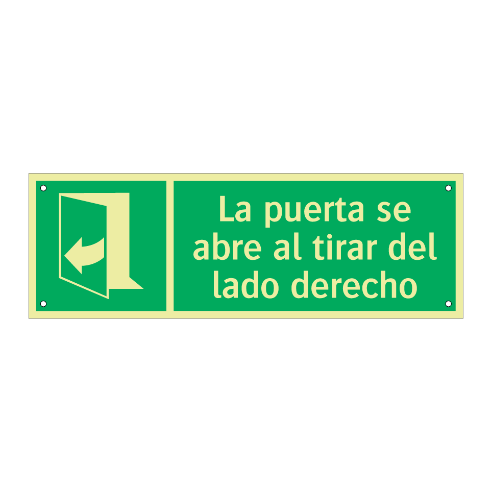 La puerta se abre al tirar del lado derecho