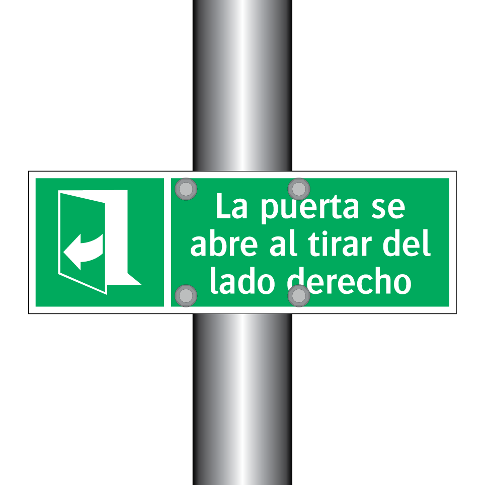 La puerta se abre al tirar del lado derecho