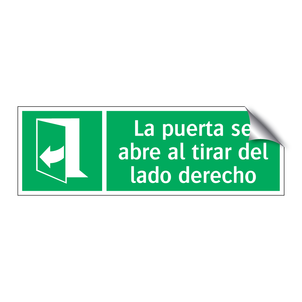 La puerta se abre al tirar del lado derecho