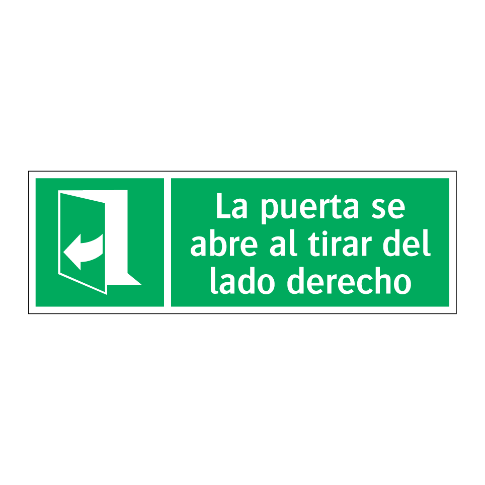 La puerta se abre al tirar del lado derecho