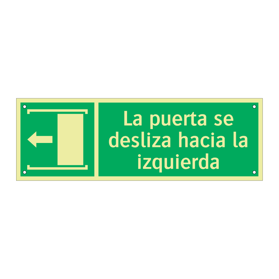 La puerta se desliza hacia la izquierda