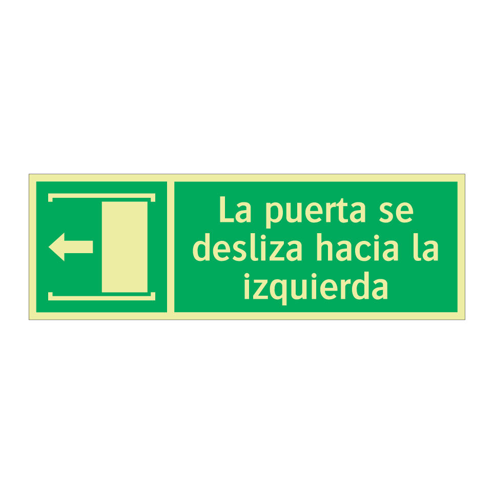 La puerta se desliza hacia la izquierda