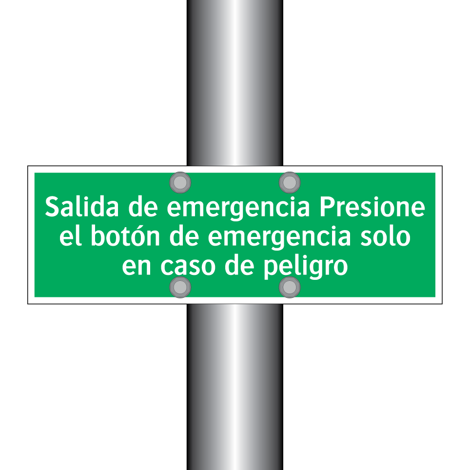 Salida de emergencia Presione el botón de emergencia solo en caso de peligro