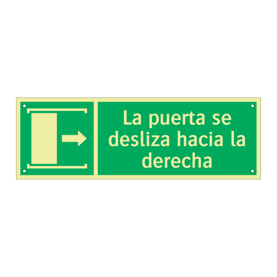 La puerta se desliza hacia la derecha