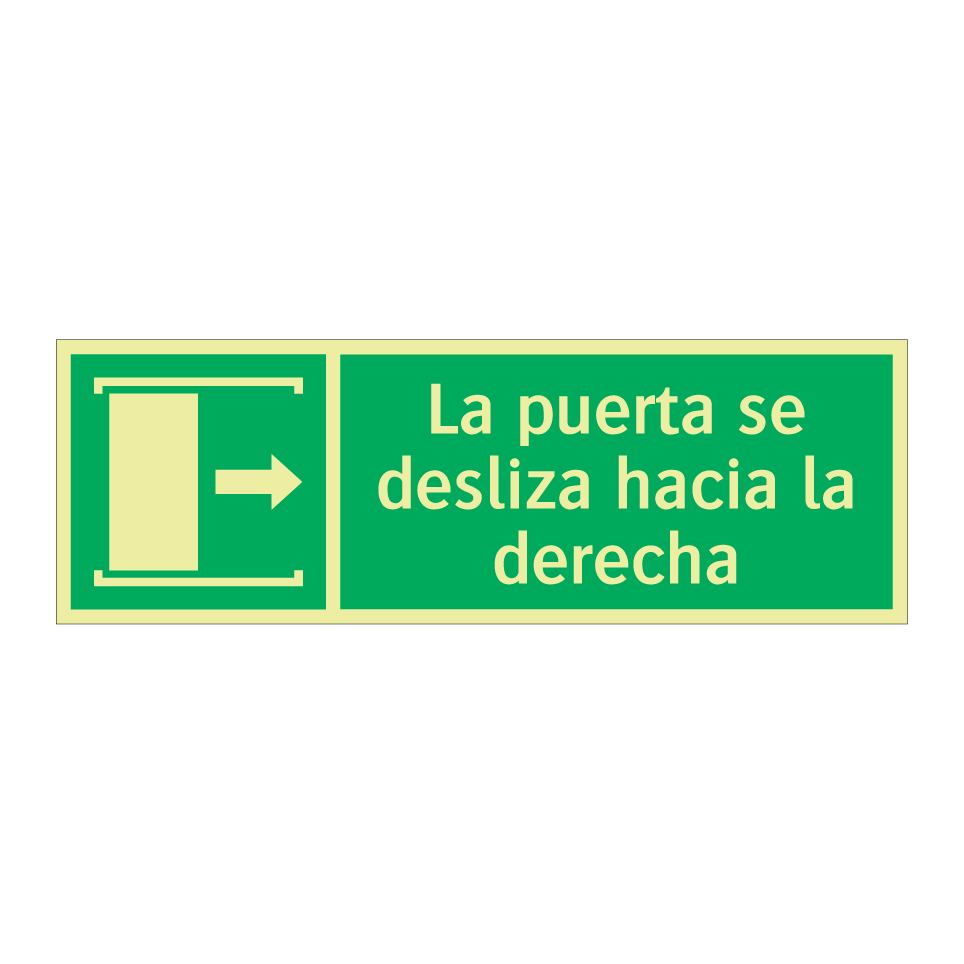 La puerta se desliza hacia la derecha