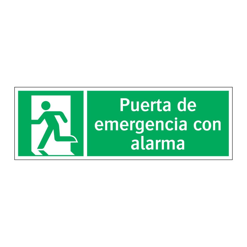 Puerta de emergencia con alarma
