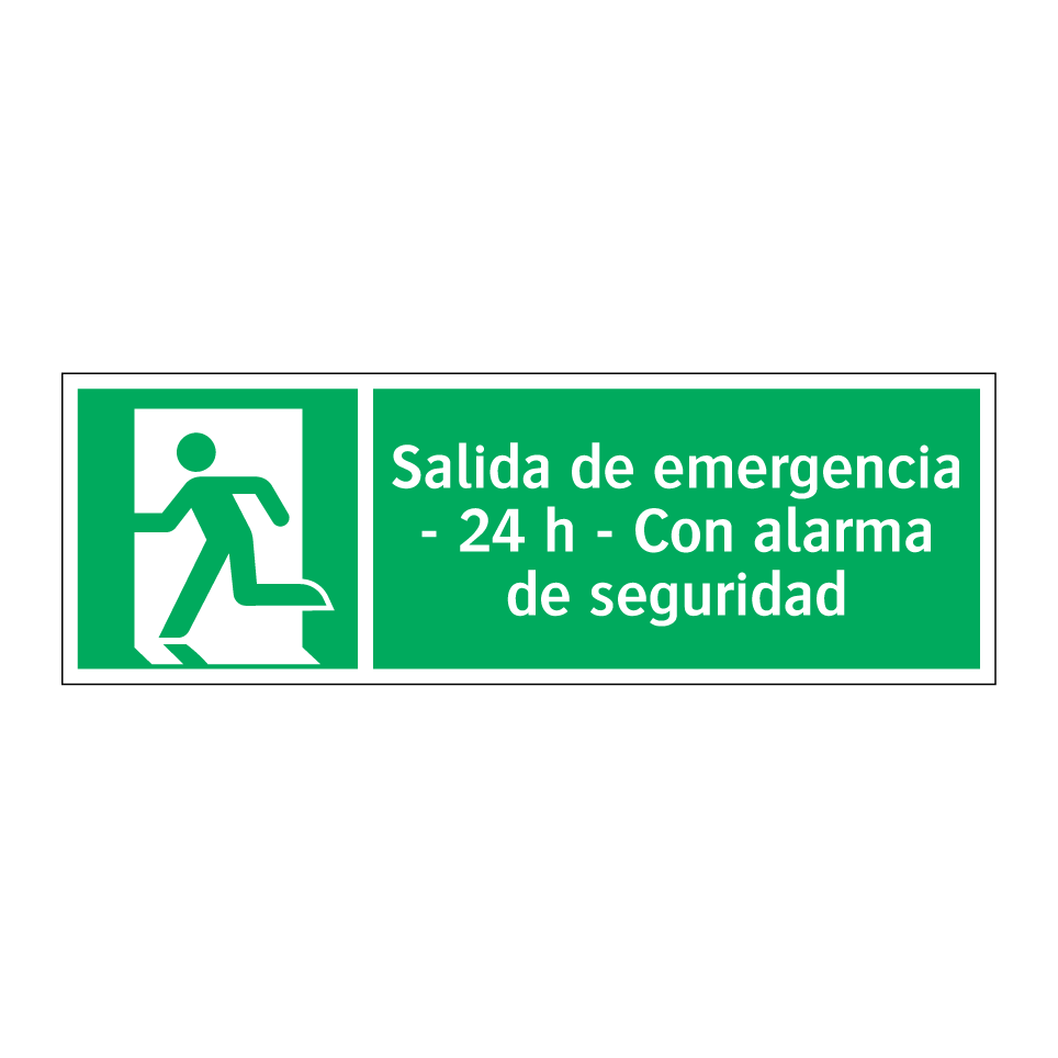 Salida de emergencia - 24 h - Con alarma de seguridad
