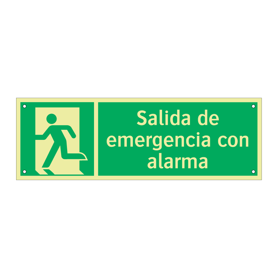Salida de emergencia con alarma