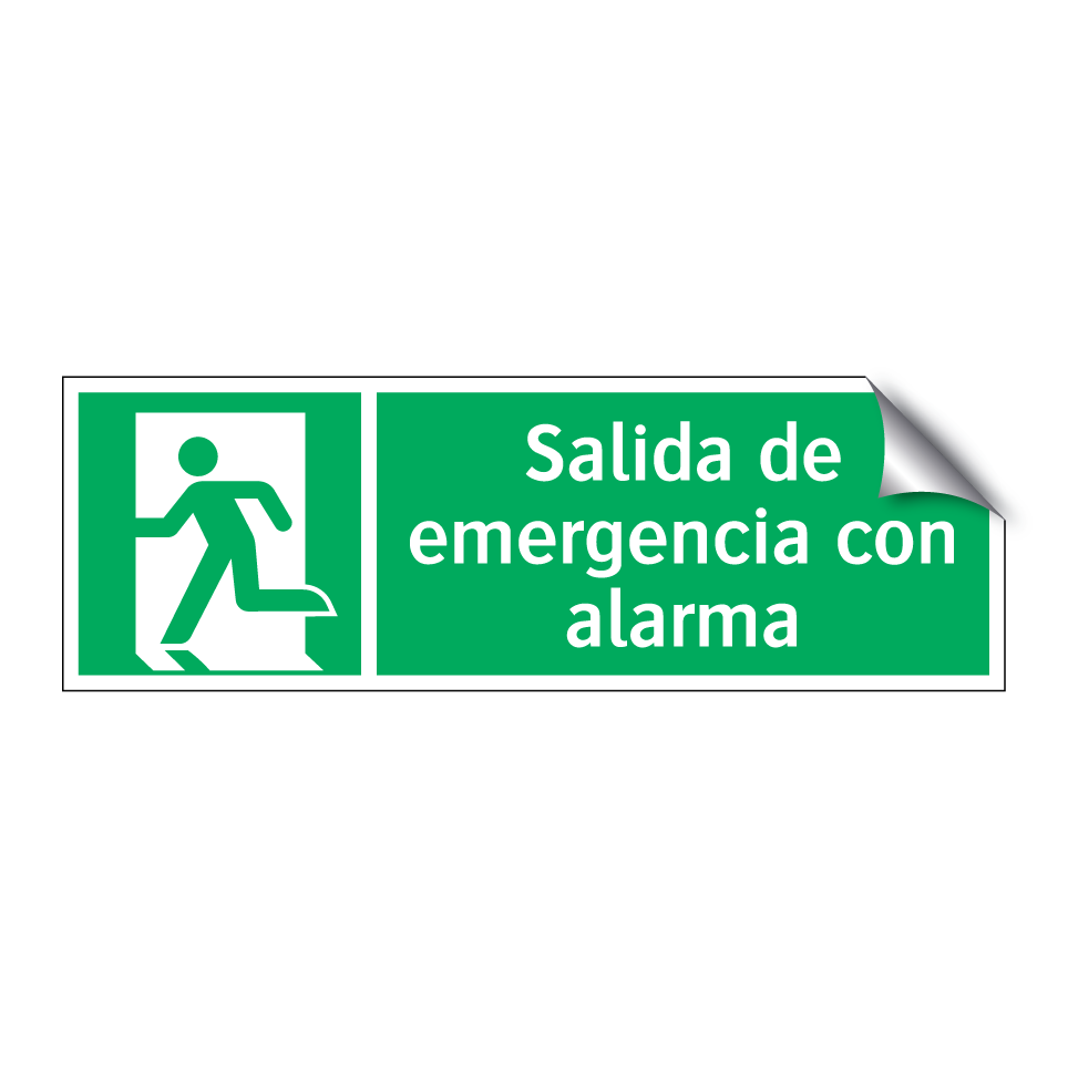 Salida de emergencia con alarma