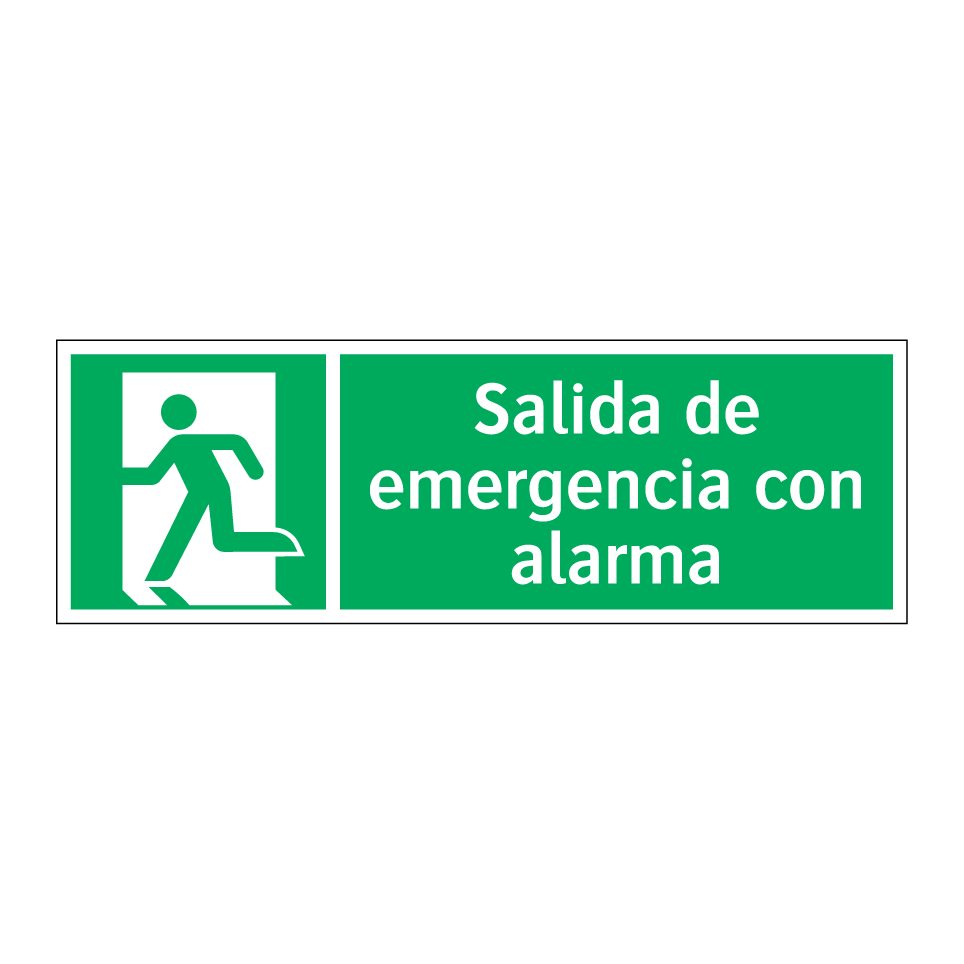 Salida de emergencia con alarma