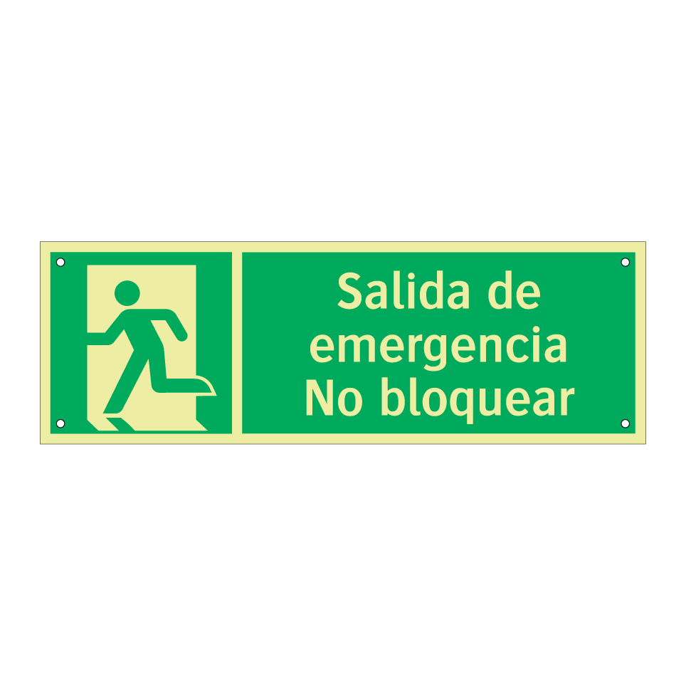Salida de emergencia No bloquear