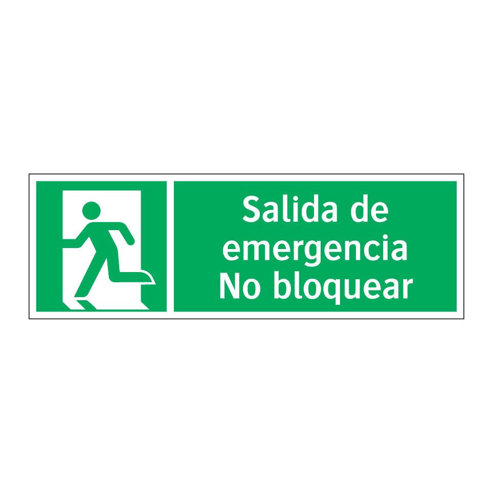 Salida de emergencia No bloquear