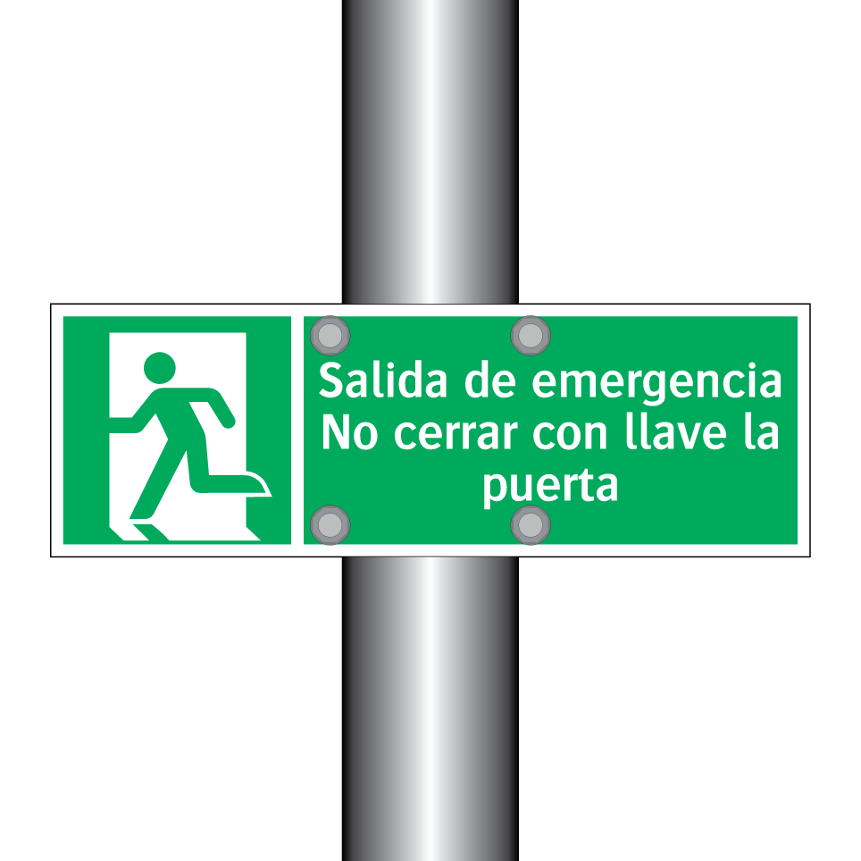 Salida de emergencia No cerrar con llave la puerta