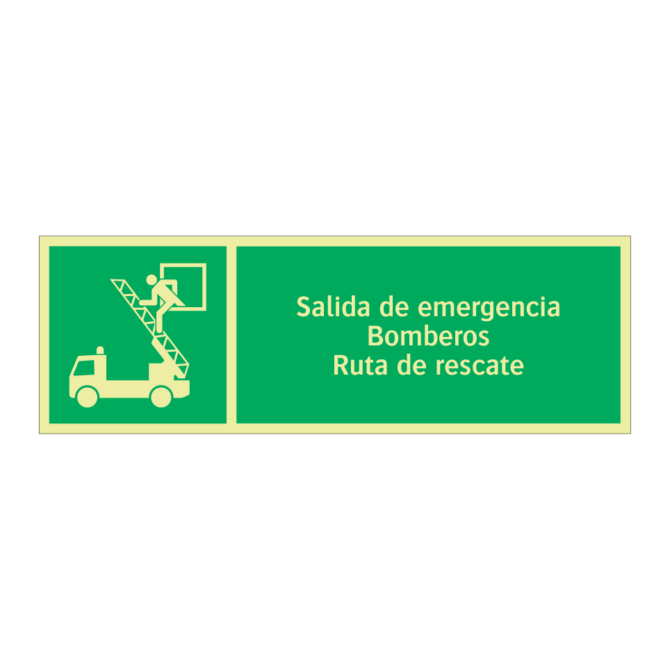 Salida de emergencia Bomberos Ruta de rescate
