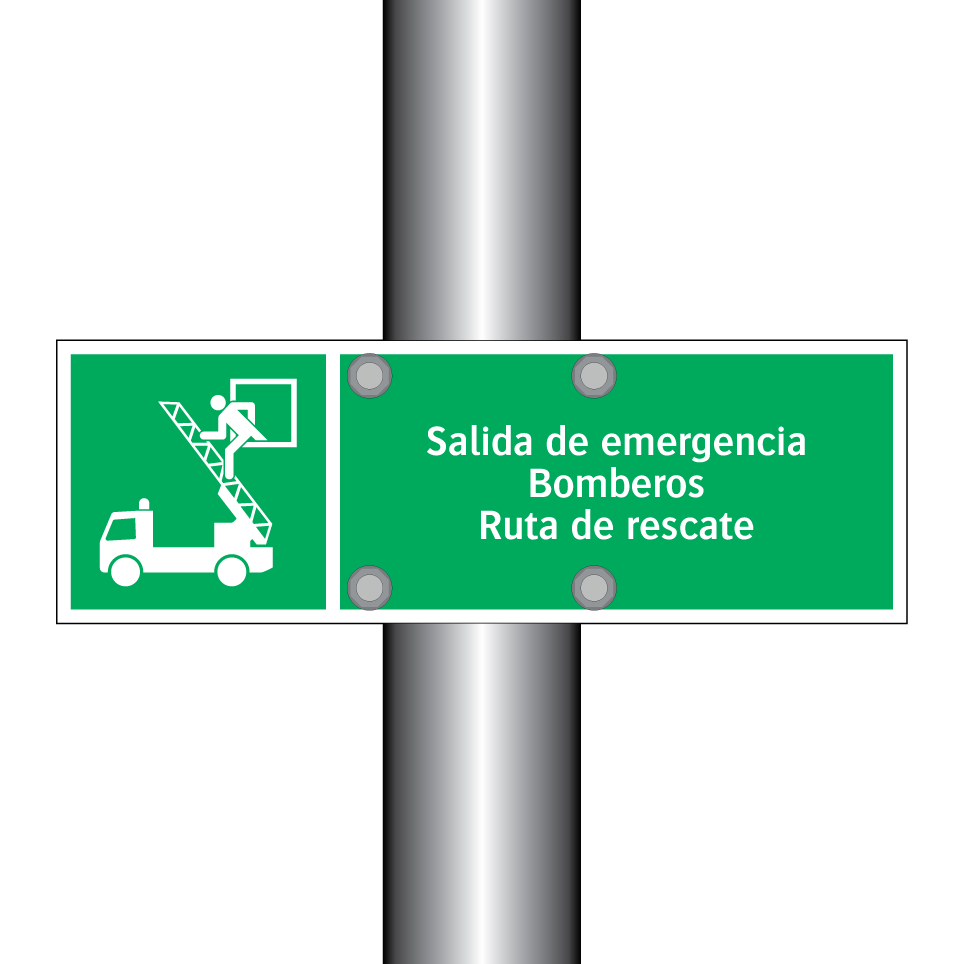 Salida de emergencia Bomberos Ruta de rescate