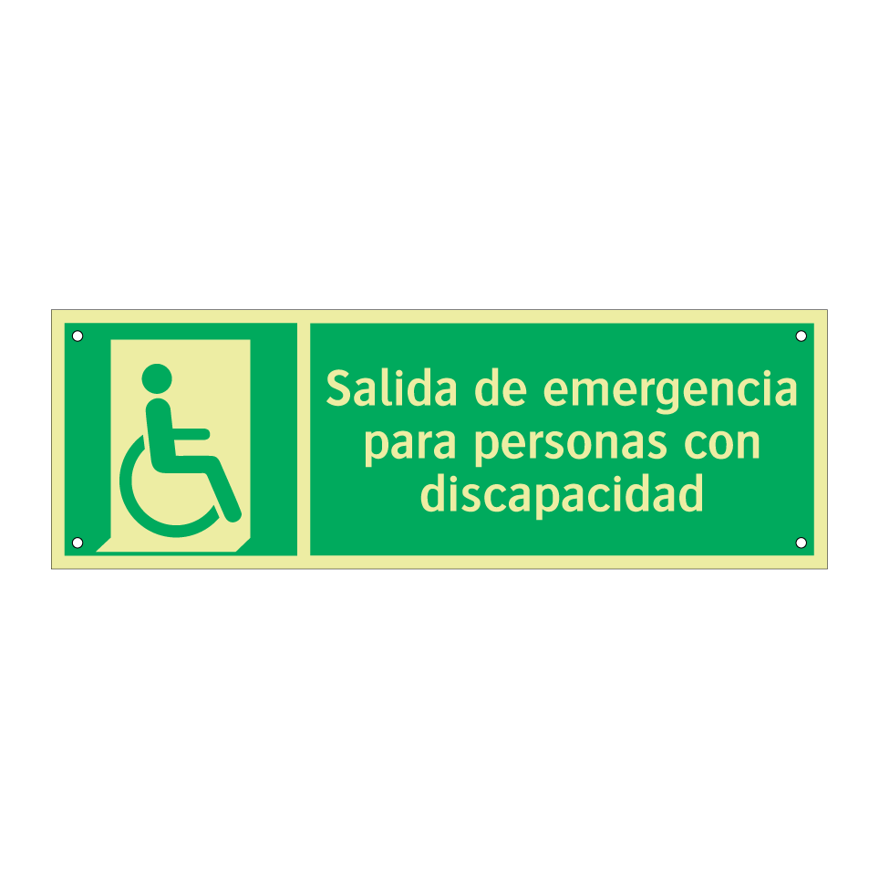 Salida de emergencia para personas con discapacidad