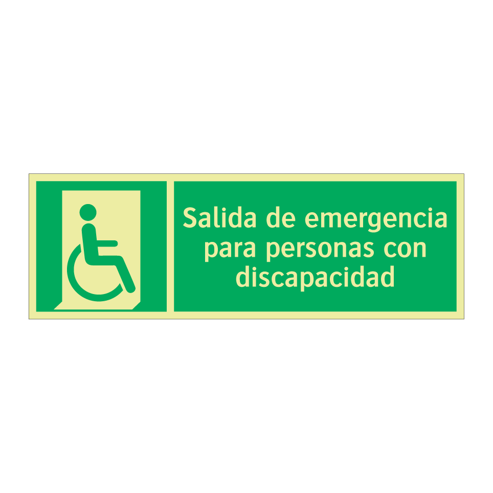 Salida de emergencia para personas con discapacidad