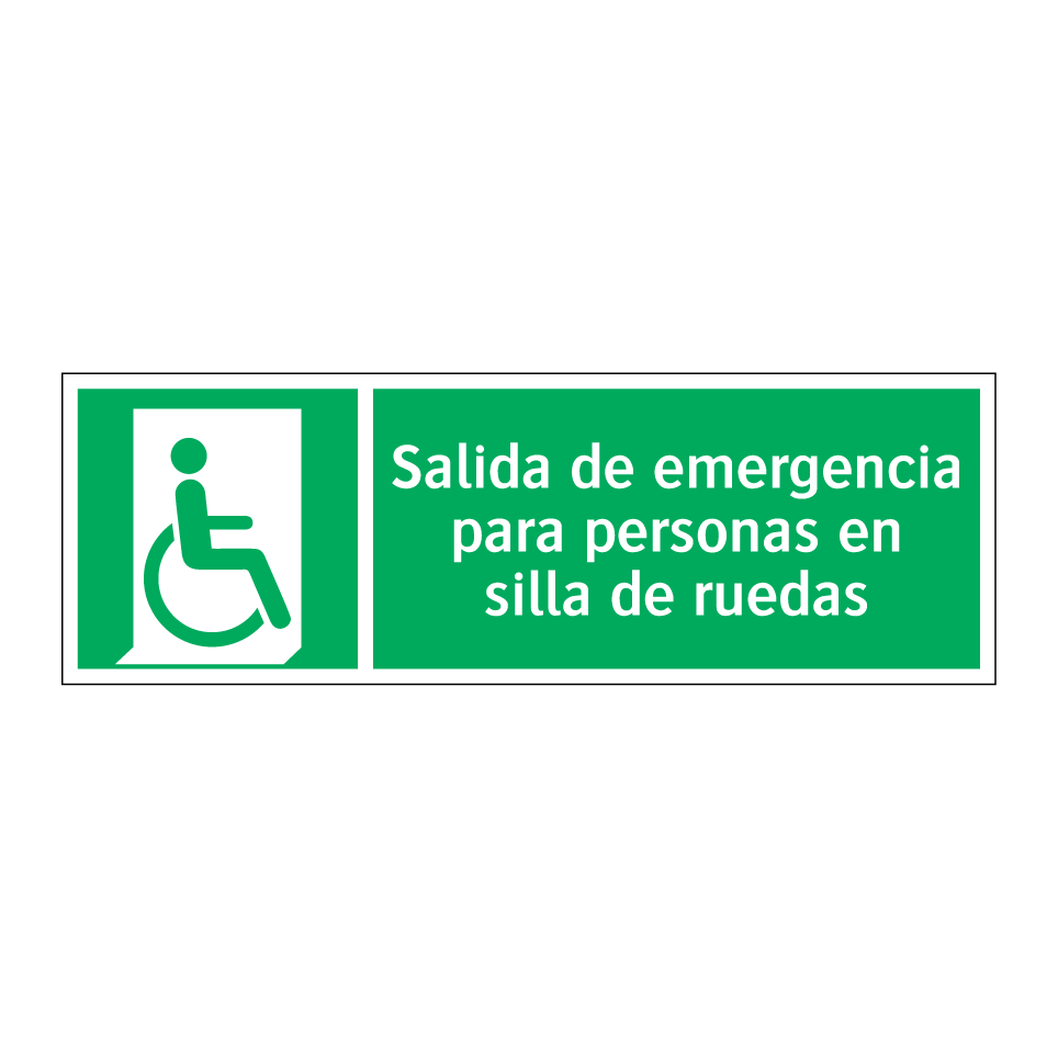 Salida de emergencia para personas en silla de ruedas
