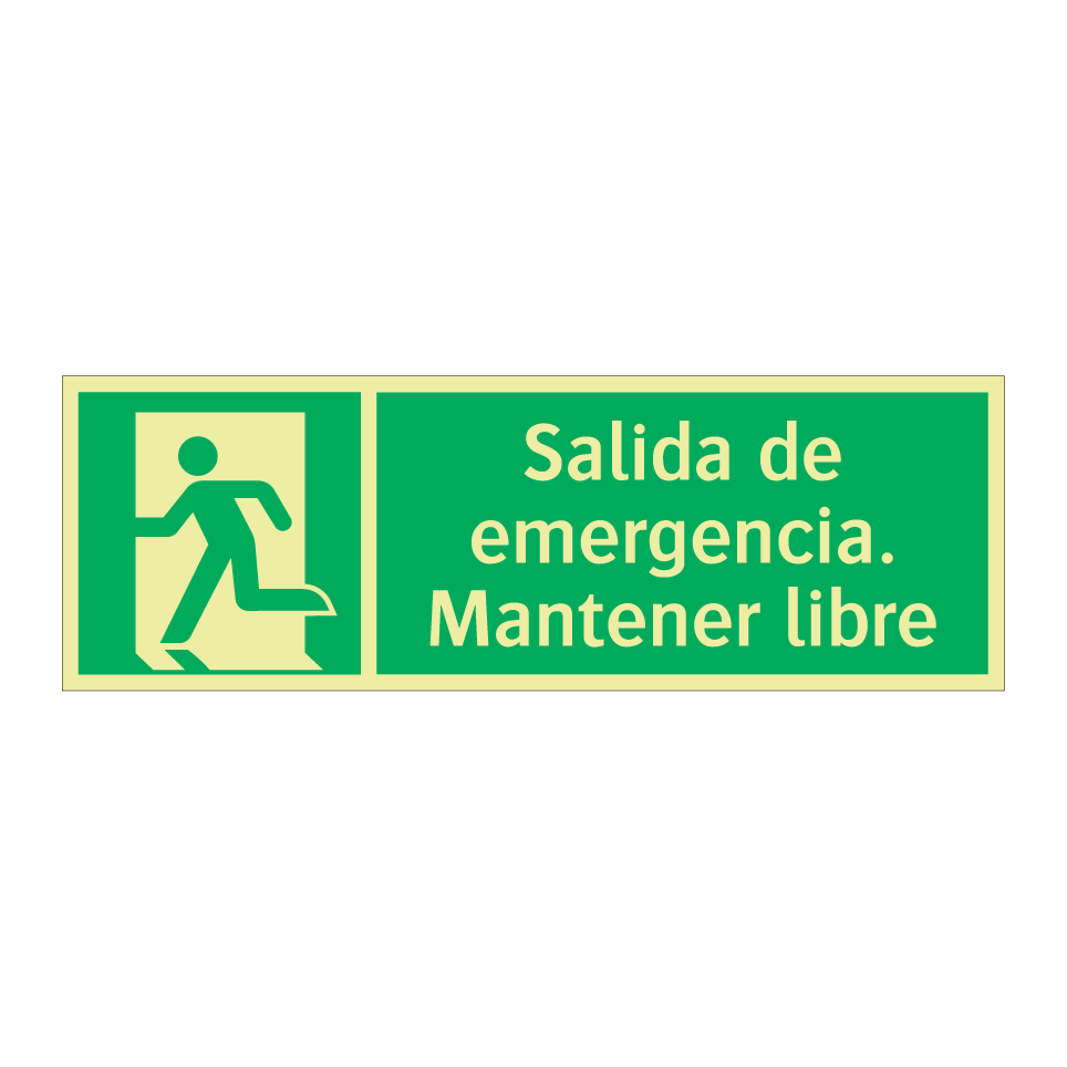 Salida de emergencia. Mantener libre