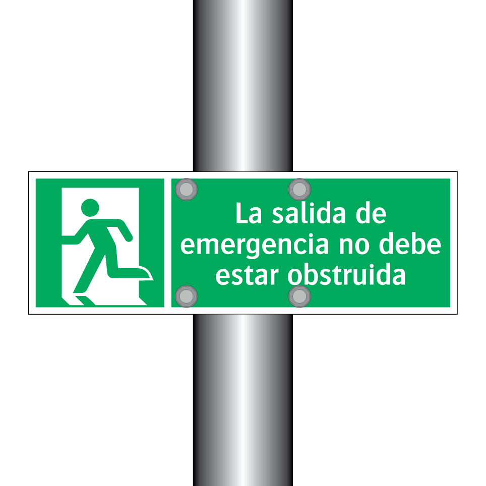 La salida de emergencia no debe estar obstruida