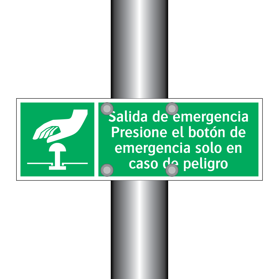 Salida de emergencia Presione el botón de emergencia solo en caso de peligro