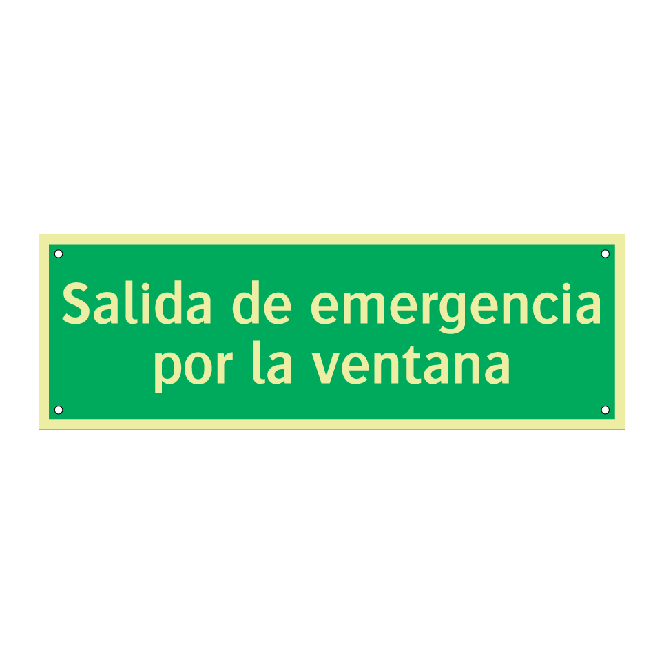 Salida de emergencia por la ventana
