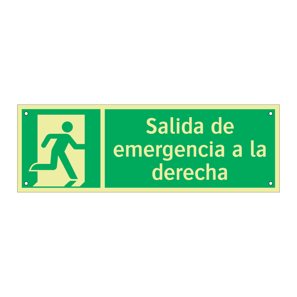 Salida de emergencia a la derecha