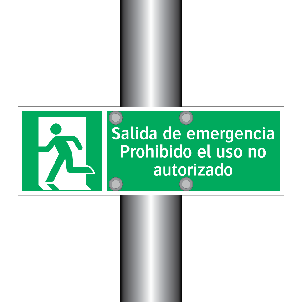 Salida de emergencia Prohibido el uso no autorizado