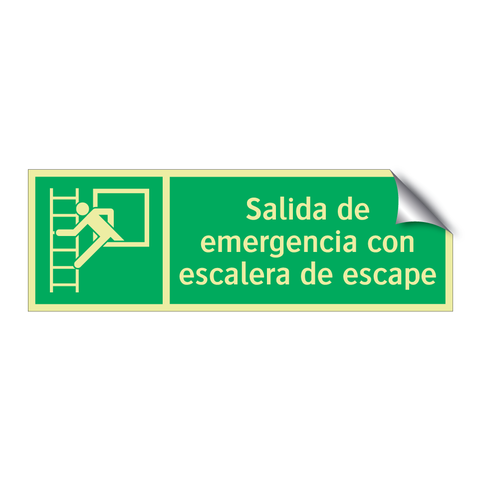 Salida de emergencia con escalera de escape