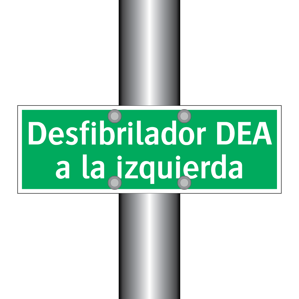 Desfibrilador DEA a la izquierda
