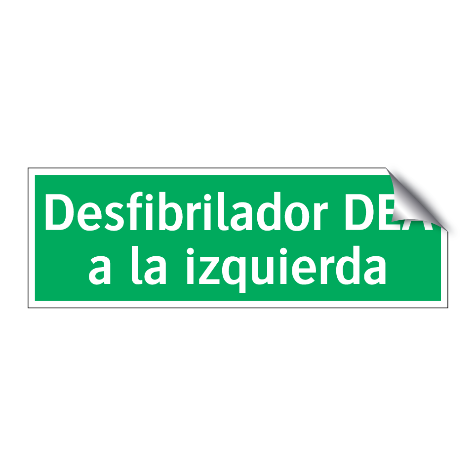 Desfibrilador DEA a la izquierda