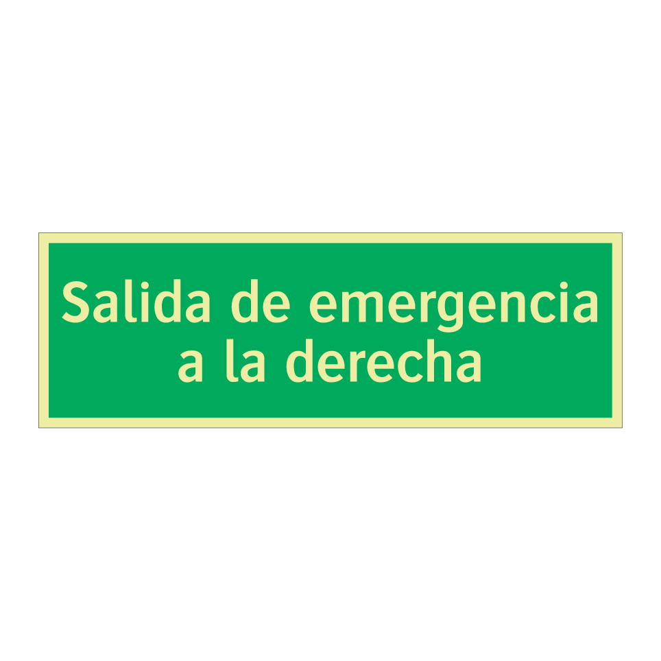 Salida de emergencia a la derecha