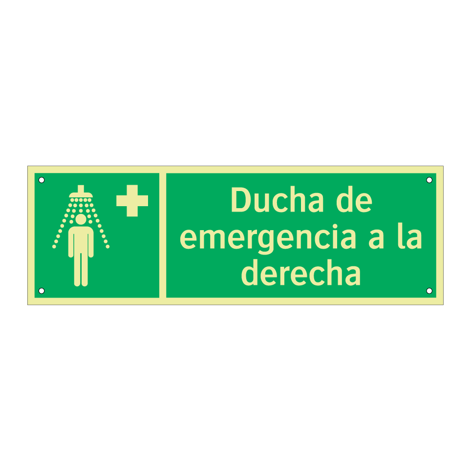 Ducha de emergencia a la derecha