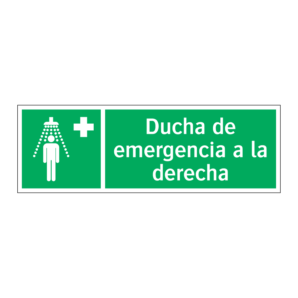 Ducha de emergencia a la derecha