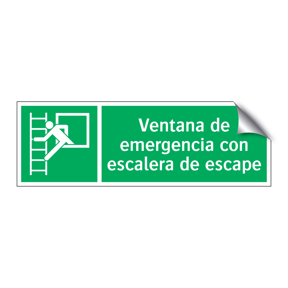 Ventana de emergencia con escalera de escape